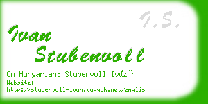 ivan stubenvoll business card